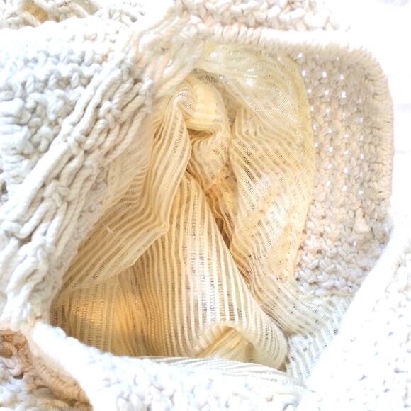 1970s Vintage Macrame Shoulder Bag BOHEMIAN EXCELLENT - Picture 5 of 5